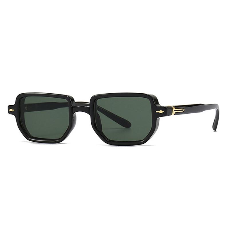 SHAUNA Ins Popular Fashion Rectangle Sunglasses Women Shades UV400 Retro Gradient Men Square Trending Rivets Sun Glasses