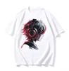 Cool Anime Boy Headphones Print T Shirt Men Red Shadow Manga Graphic Short Sleeve Unisex Streetwear Music Lover Casual Otaku Tee 1