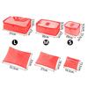 6 Pcs/Set Pink/Blue/Grey Travel Storage Bag Large Capacity Waterproof Luggage Clothing Underwear Storage Bag Bag With Zipper