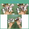 Cute Bunny Plush Finger Puppet Toy Set For Kids Soft Short Plush Fill White 9cm