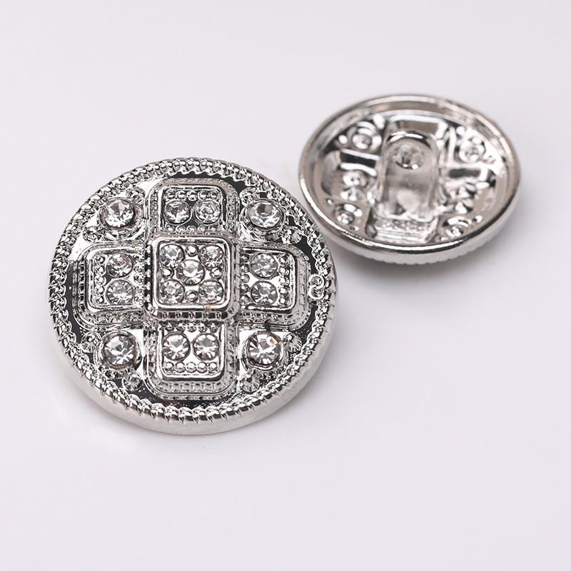 10pcs Beautiful Hollow Flower Shank Buttons High Quality Full Metal Round Buttons Woman Clothes Accessories