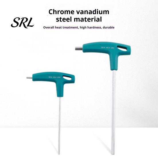 Llave Allen de Mango en T para Acceso a Espacios Estrechos, Herramienta Profesional de Acero CR-V con Eje Extendido para Reparación de Automóviles y Bicicletas y Mantenimiento Mecánico Ergonómica