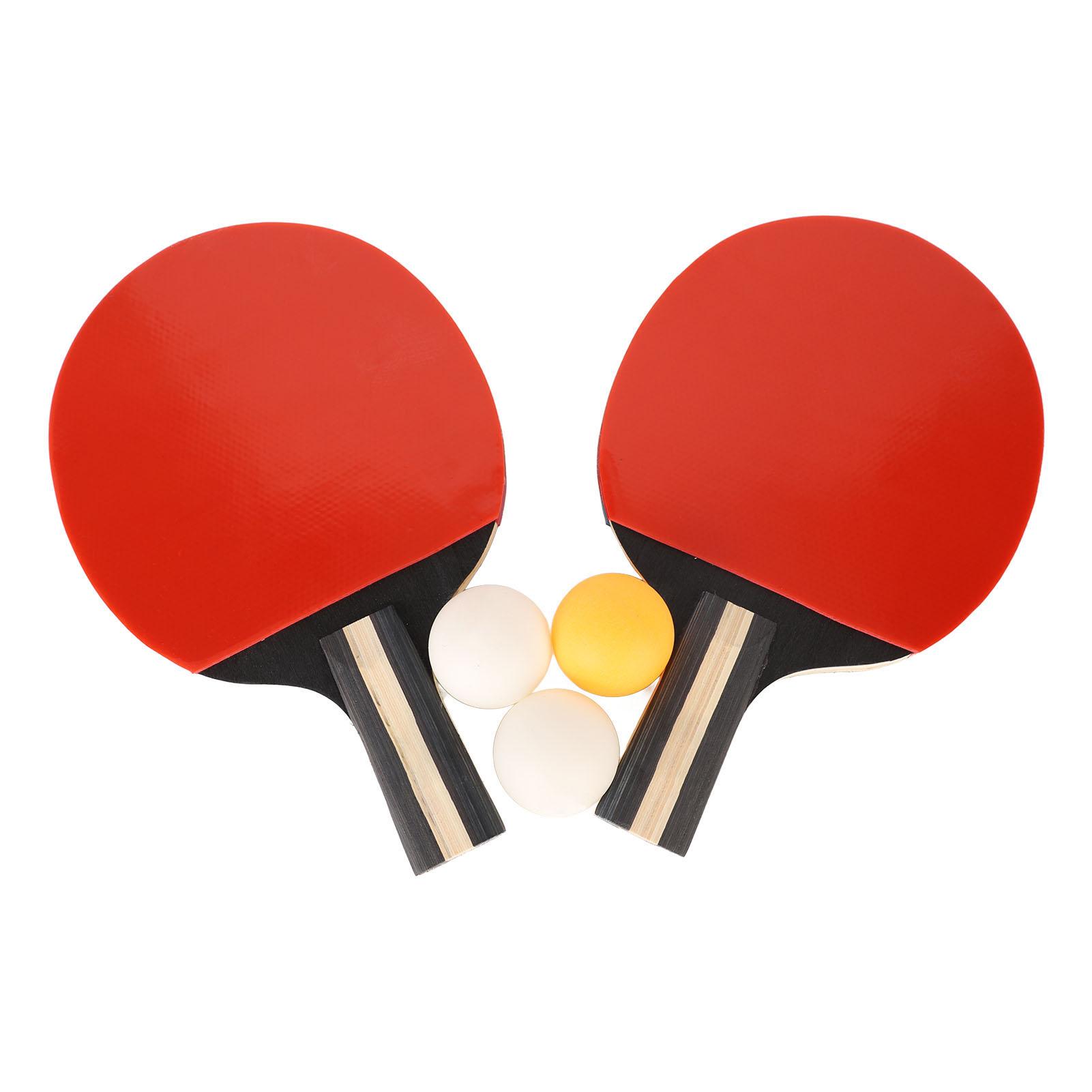 

REGAIL Ping Pong Paddle Set of Two Rackets and Three Balls Table Tennis Bat for Outdoor Activities Ball Games білий