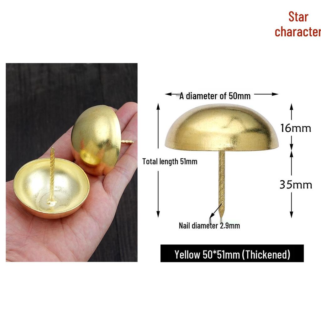Antique-style Round Head Sofa Decoration Nails, Retro Pushpins, Thickened and Smooth Foam Nails, Furniture Hardware.