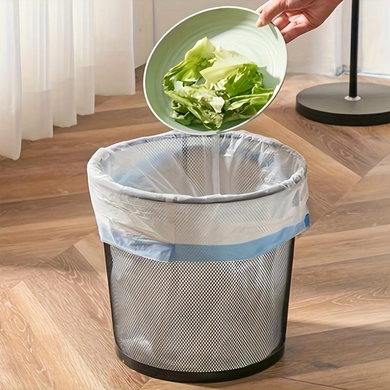 5 Rolls, 75pcs, Small Drawstring Trash Bags 15.14 L, Plastic Garbage Can Trash Can Liners 15-liter For Bathroom Restroom