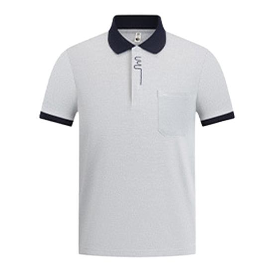 

Housekeeping Scrubs for Women Men Short Sleeve Lapel Stretchy Cleaning Job Uniform with Pocket for Cleaning Staff S серый