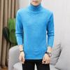 Sheath Slim Fit Men Sweater Knitted Pullovers Turtleneck Jumpers Solid Long Sleeve Slim Fit Basics Casual Standard Wool