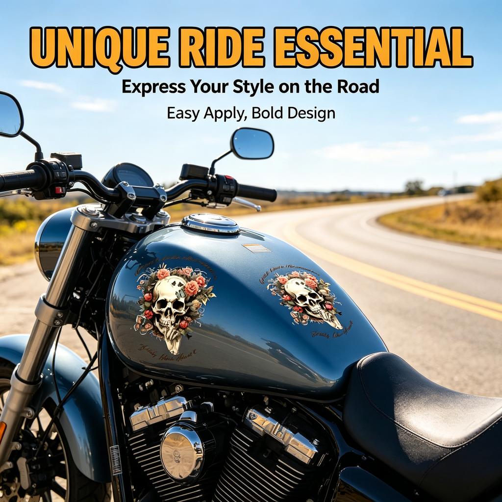 Pegatina de coche con diseño de calavera para motocicleta, calcomanía decorativa creativa y universal