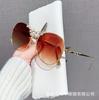 Fashion Large Frame Diamond-Encrusted Toad Sunglasses Women'S Metal Personalized Sunglasses Outstanding Show