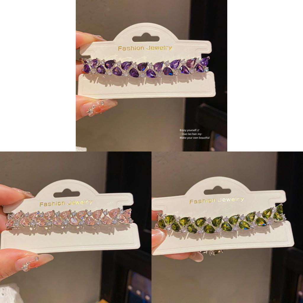 Doppellagiges Zirkon Wassertropfen Schmuckarmband im femininen Stil für den täglichen Gebrauch