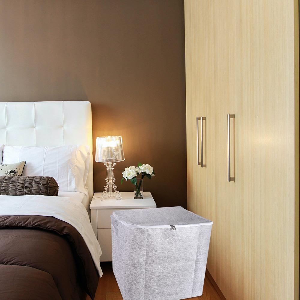 Non-Woven Wardrobe Storage Bag With Lids Quilt Organizer With Handle Quilt Storage Basket  Wardrobe