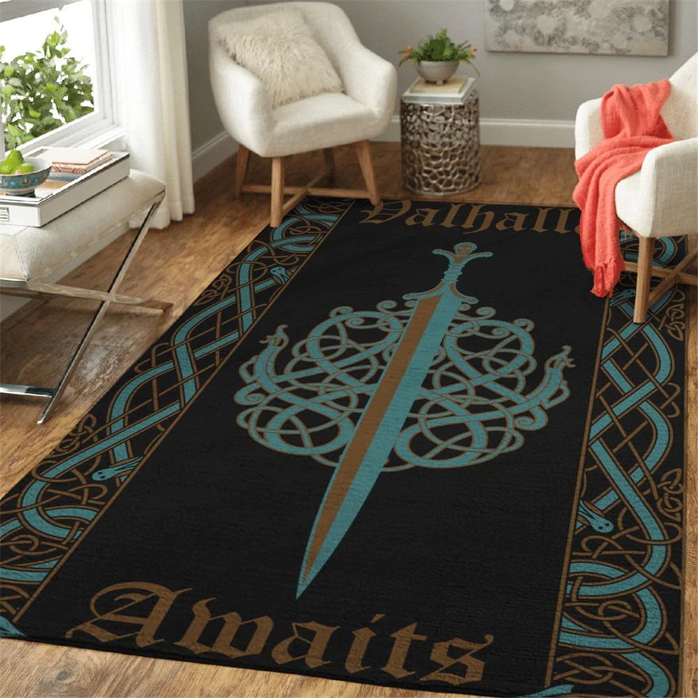 3D Viking Fashion Large Carpet Rug for Home Living Room Bedroom Sofa Doormat Decor Kids Play Area Rug Carpet Non-slip Floor Mat
