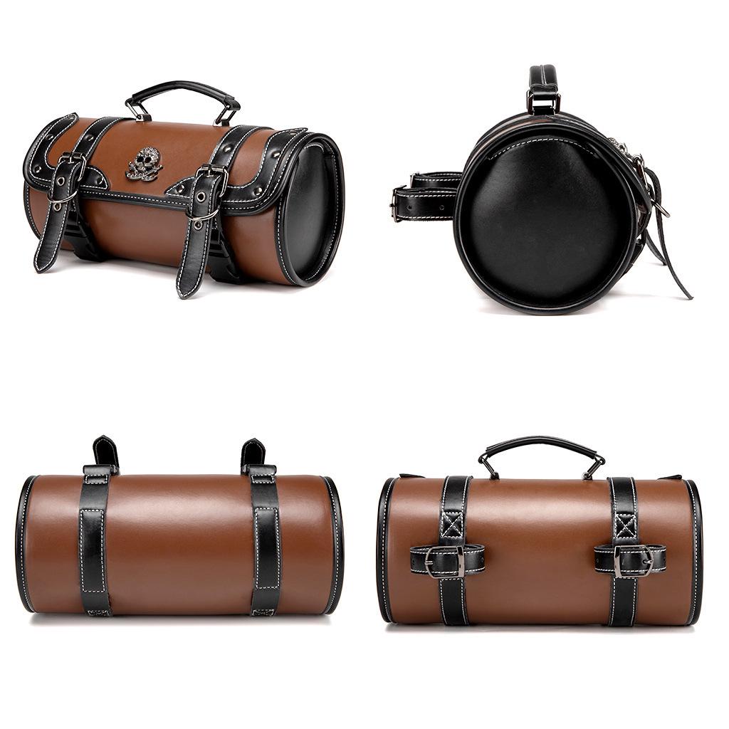 European-American Punk Harley Motorcycle Waterproof Front Bag with Contrast Design