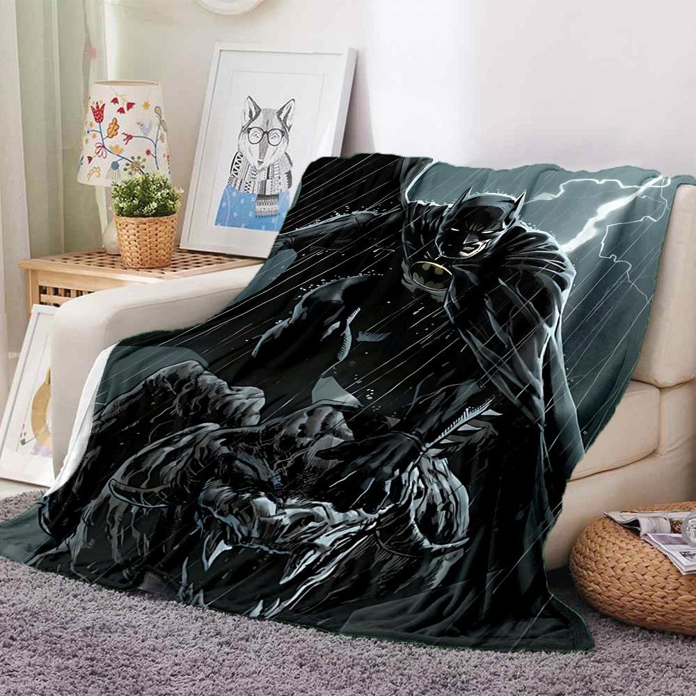 1pc batman Blanket Lightweight Flannel Throw For Sofa, Bed, Travel, Livingroom, Office, Couch, Chair, And Bed