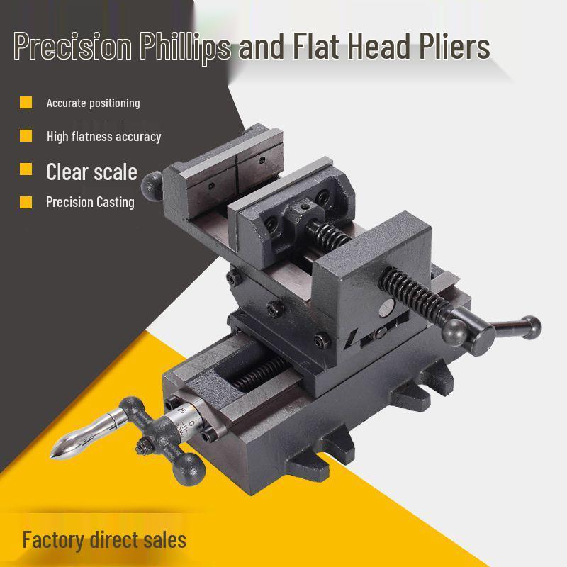 Precision Heavy-Duty Flat-Nose Pliers for Two-Way Bench Vise and Table Drill Milling