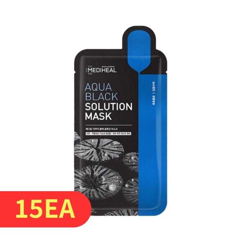 [Mediheal] Aqua Black Solution Mask Pack 23ml x 15 / 0.78 fl. oz x 15