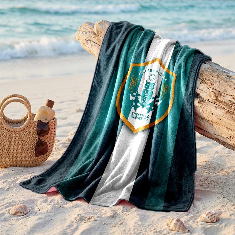 Asciugamano da Spiaggia Tema Sheffield Wednesday Morbido Asciugatura Rapida?Asciugamano Asciutto Per Vacanze Estive Al Mare Nuoto