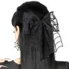 Punk Style Halloween Bat Mesh Bow Mysterious Black Heavy Duty Hair Clip Niche Design High-end Back of the Head Hair Clip