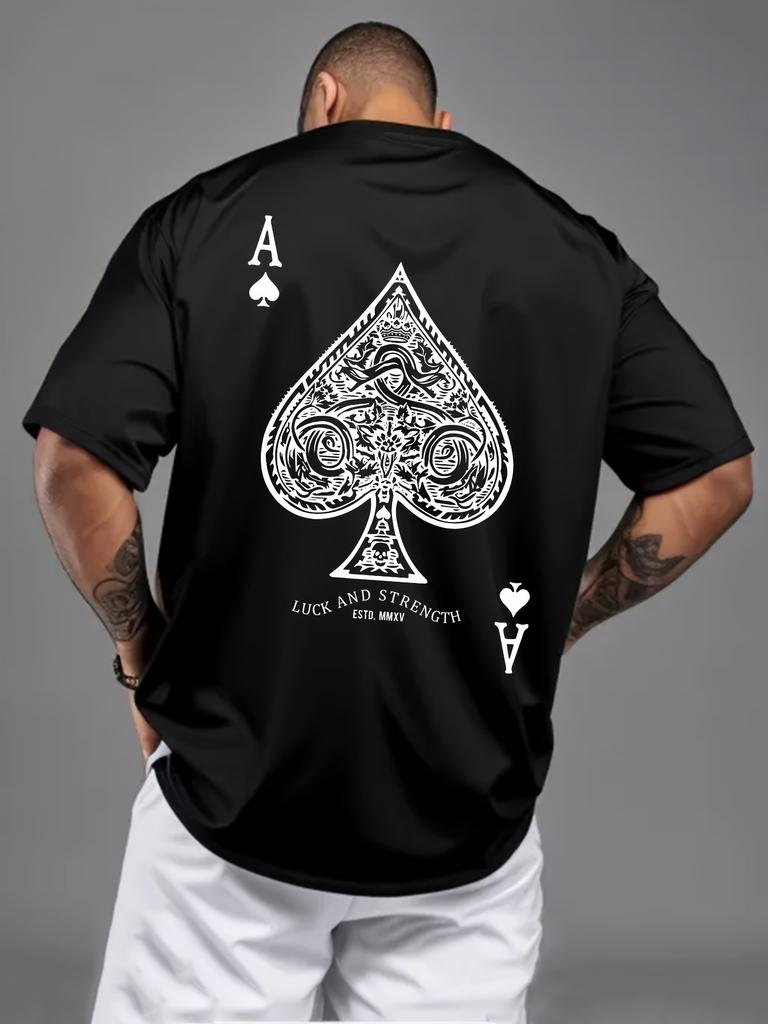 Summer Bestseller Black Spade Print 100 Cotton Trendy Men Women Tshirt Daily Outdoor Sports Casual Loose Street Shortsleeved