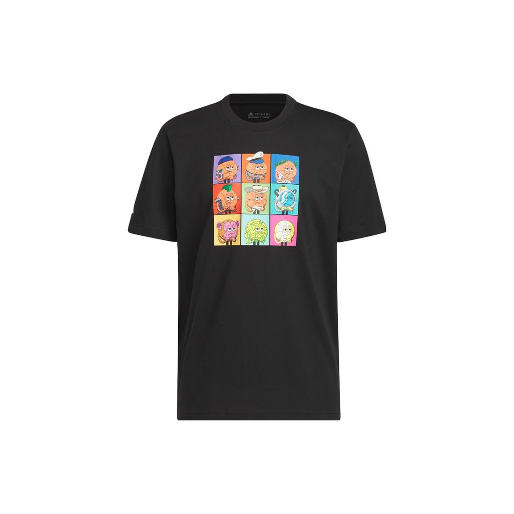 Adidas Metaverse Little Stripe Print Sports Tee Men Tops Black IM4631