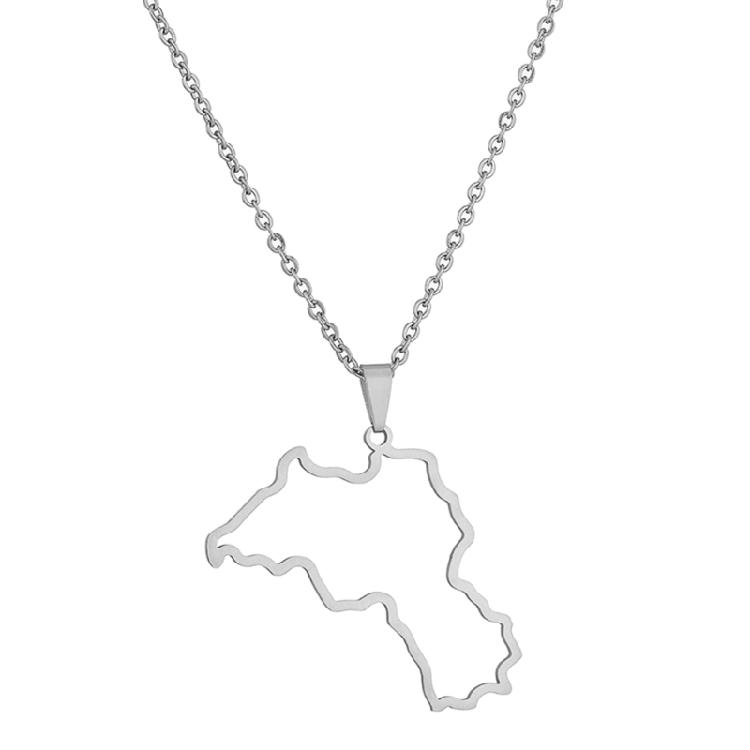 

Trendy Silver/Gold Kurdistan Country Territory Necklace Unisex Women Men Chain серебряный