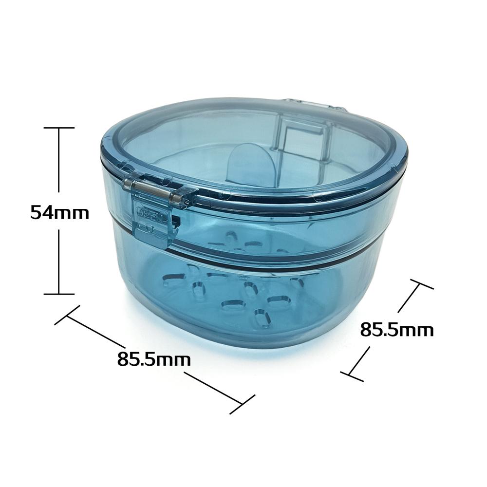 New Double Layer Braces Box Draining Transparent Denture Cleaning Box Sealed Mini Orthodontic Retainer Case