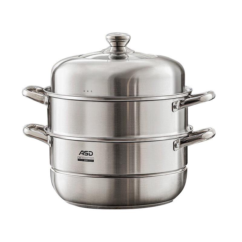 ASD 28cm Two-Layer 304 Stainless Steel Steamer