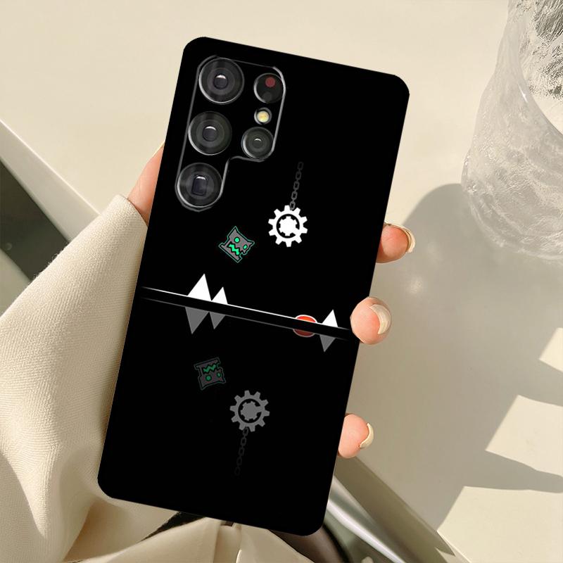 Geometry Dash Case For Samsung Galaxy S23 S22 S21 Ultra Note 20 S8 S9 S10 Note 10 Plus S20 FE S21 FE Cover