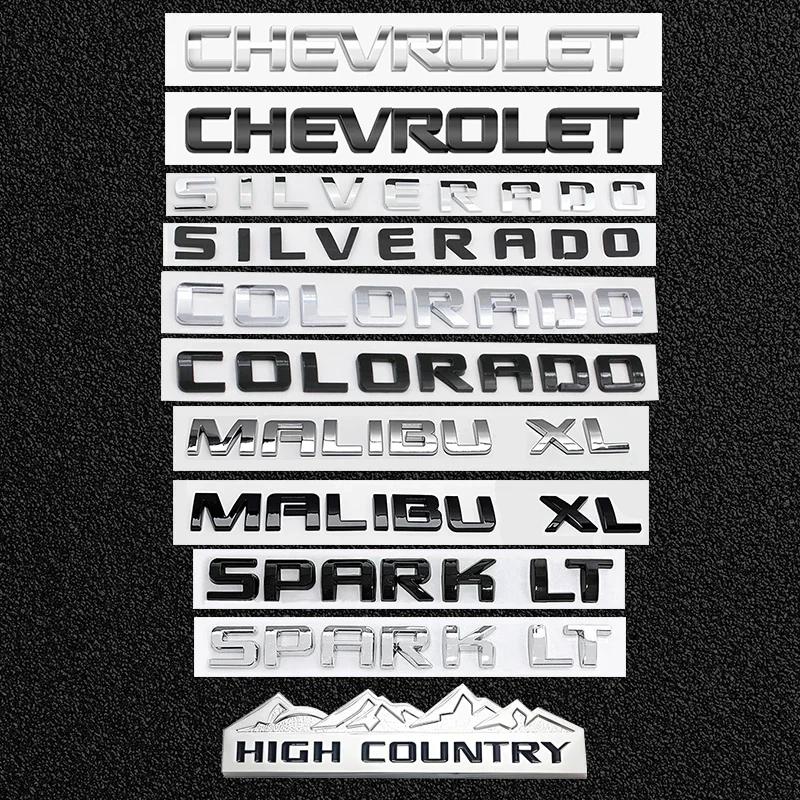 3D ABS Cromat Colorado HIGH COUNTRY malibu xl silverado spark lt Scrisori Auto Emblema Portbagaj Spate Insigne Autocolante Logo Pentru chevrolet