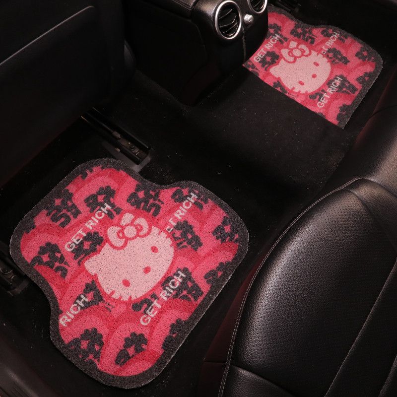 Car Floor Mat for the Driver's Seat, Cute, Wear-Resistant, New Style, Non-Slip, Dirt-Resistant, Single-Piece Carpet-Style Car Mat for Girls