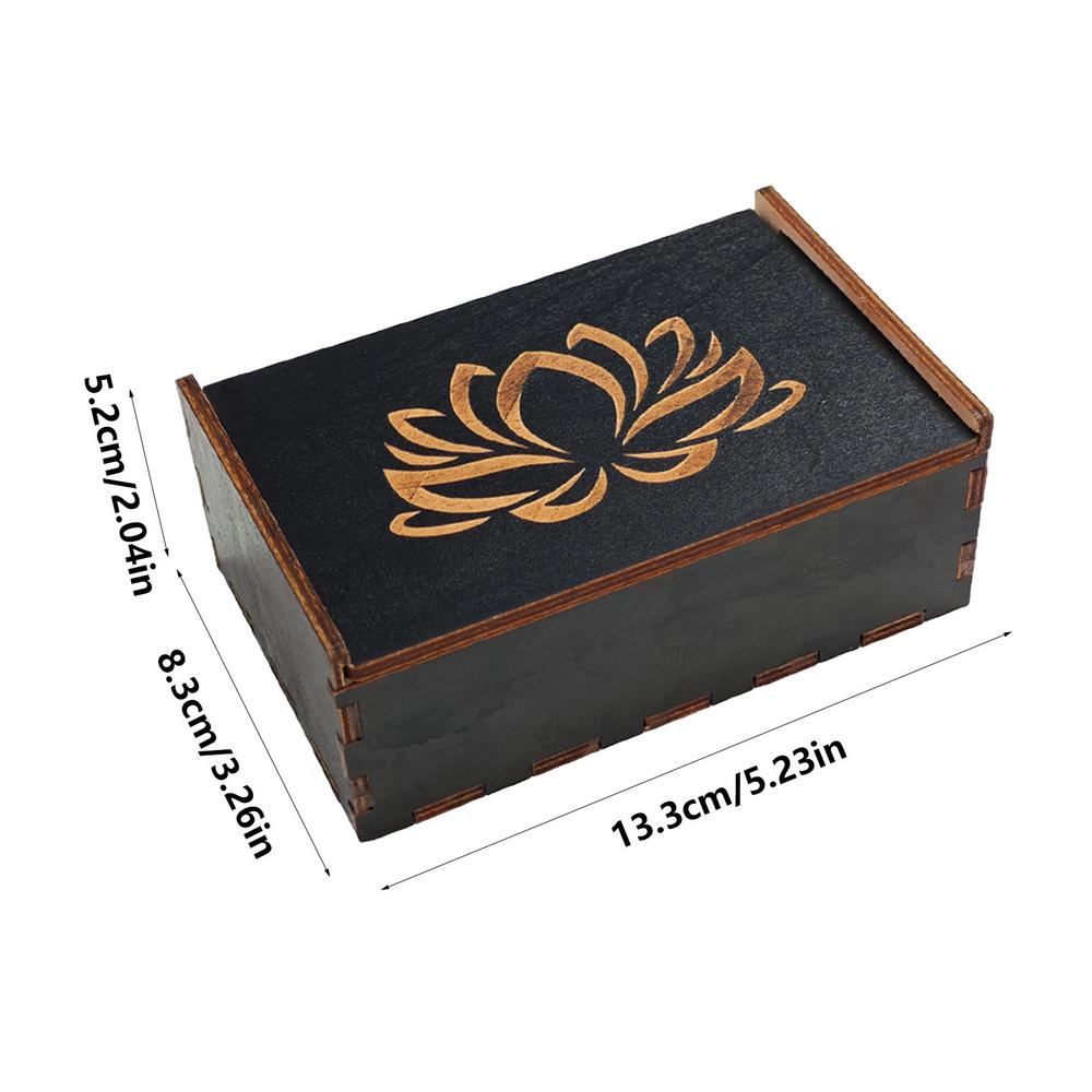 

Футляр для карт Таро, винтажная деревянная шкатулка для безделушек, шкатулка для украшений, маленькая деревянная винтажная многофункциональная шкатулка для аксессуаров для карт Таро