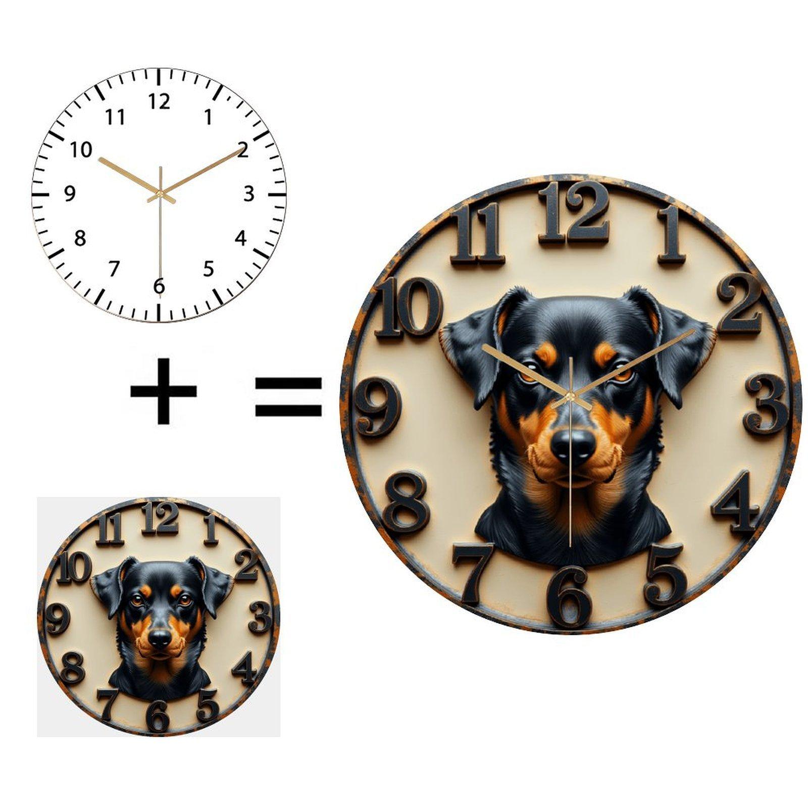 30x30cm Glass Wall Clock for a Retirement with Custom Career Timeline (White,12 in(30.48cm))