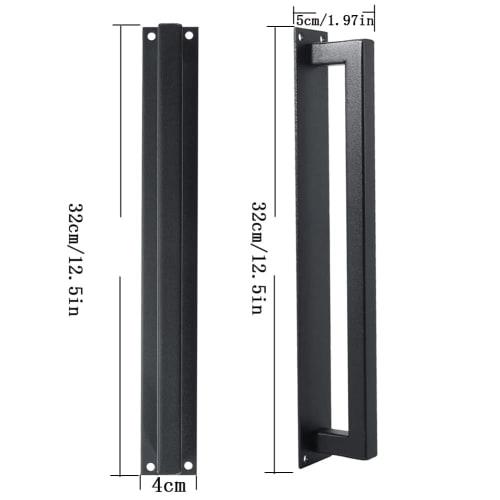 K10 Rail Gate Door Handle, Carbon Steel, Barn, Warehouse, Closet, Cabinet Handle