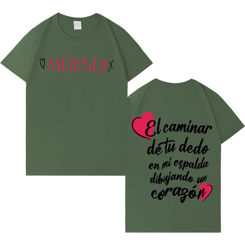 

Singer Melendi Harajuku Album Tour Tshrit Mens Womens Fashion Oversized Crewneck Aesthetic Loose Short Sleeve T Shrits Teenagers 4XL