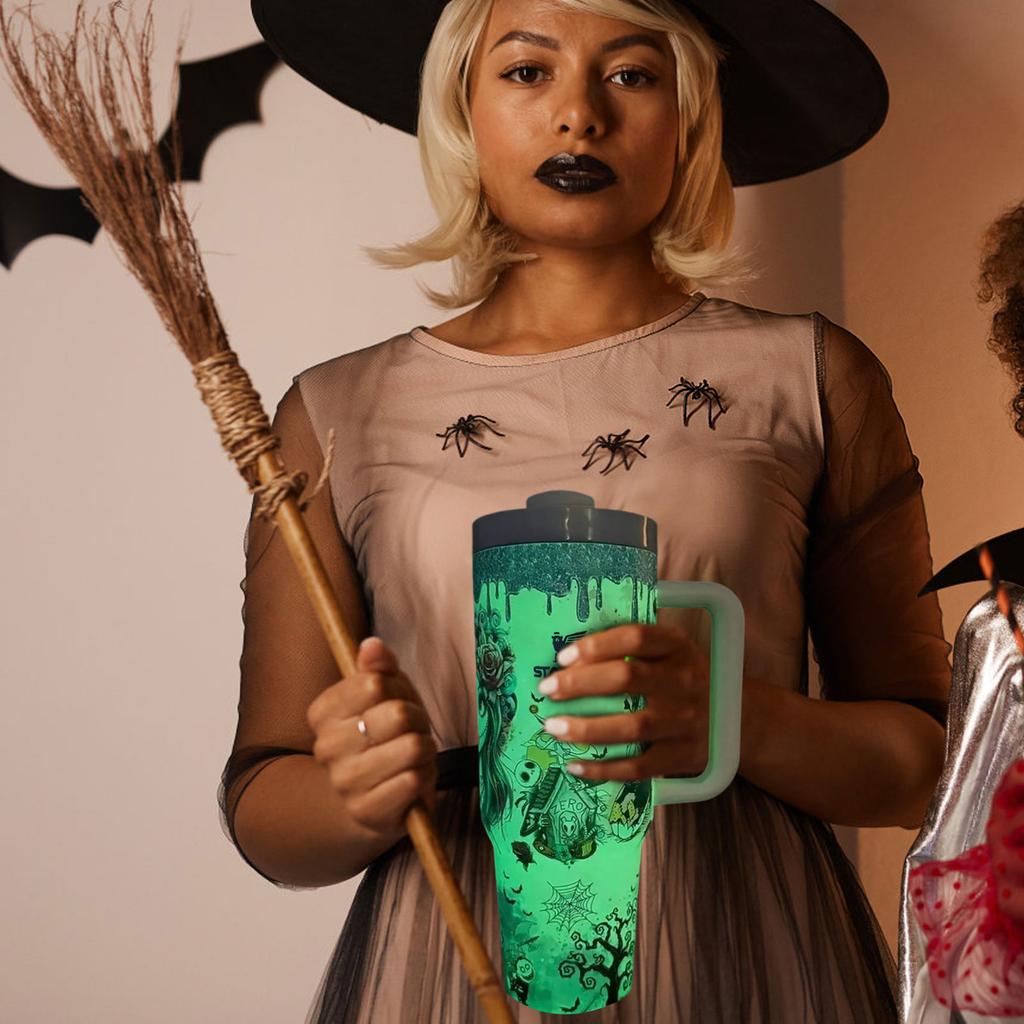 Halloween Luminous Cup 304 Stainless Steel Large Capacity Thermos- Cup High Value Car Thermos- Cup