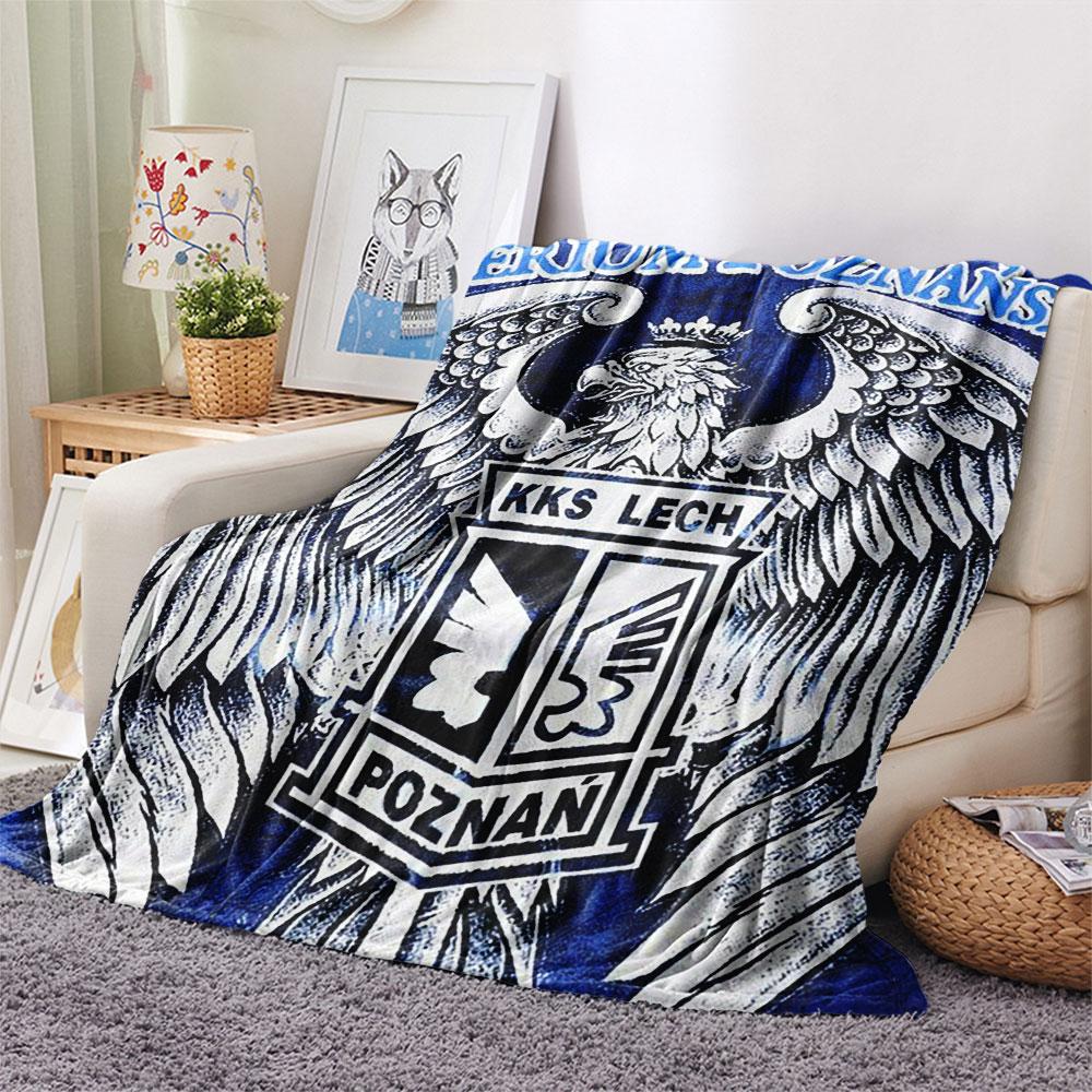 1PC Lech Poznan Patterned Flannel Blanket Suitable For All Seasons for Home Decor Warmth and Comfort Gifts Holiday Present