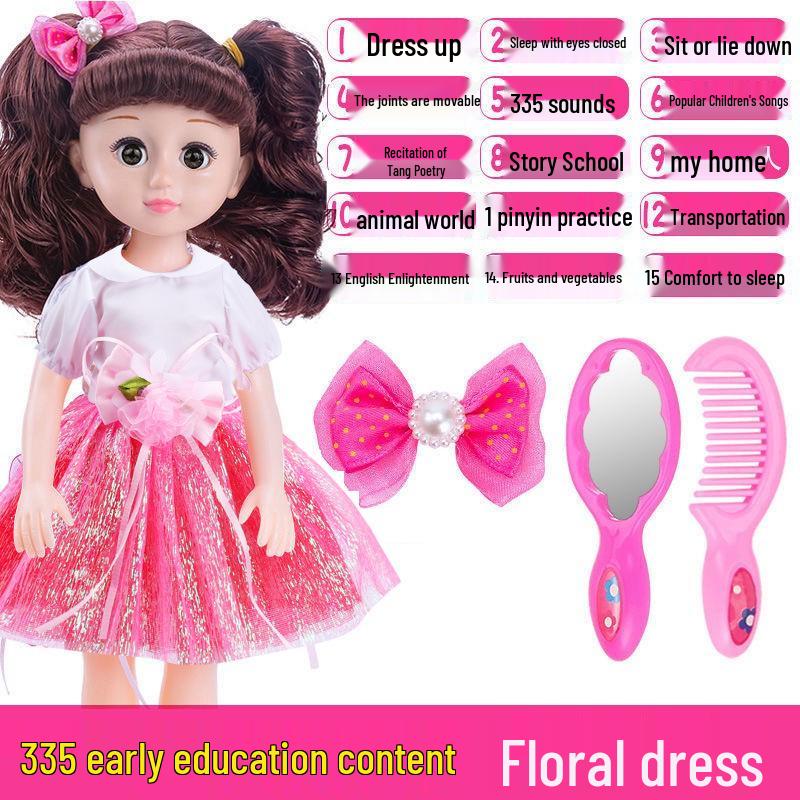 Conjunto de Boneca Inteligente Interativa com Roupas Trocáveis - Brinquedo de Princesa para Meninas, Presente de Aniversário Perfeito