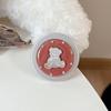 Little Fresh Girl Magnetic Attraction Applies To Magsafe Creative Round Ring Solid Color Round Bear Mirror