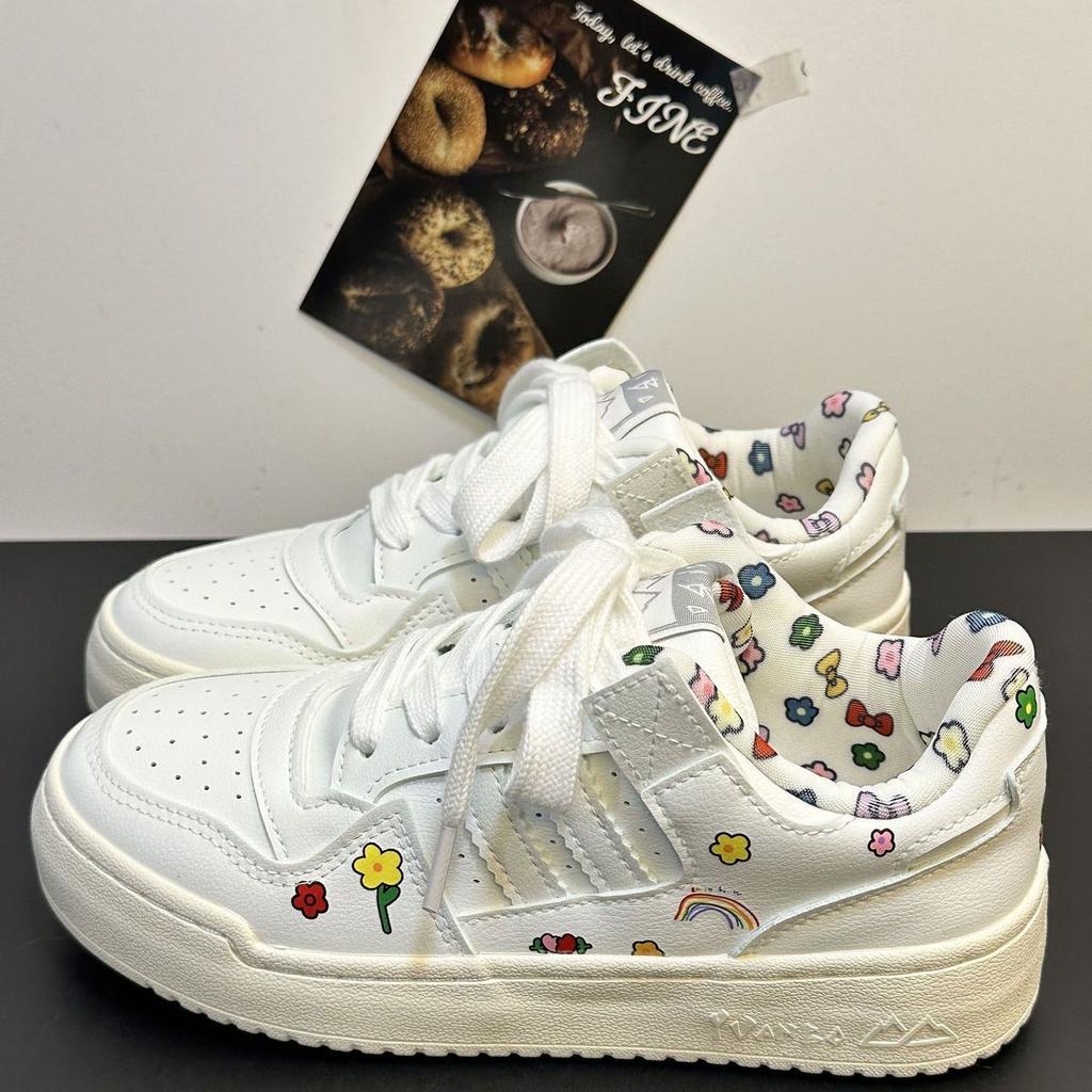 2025 Design Spring Xiaohua New Versatile Little White Shoes Niche Casual Fashion Thick Soles Increase Shoes Popular Tide