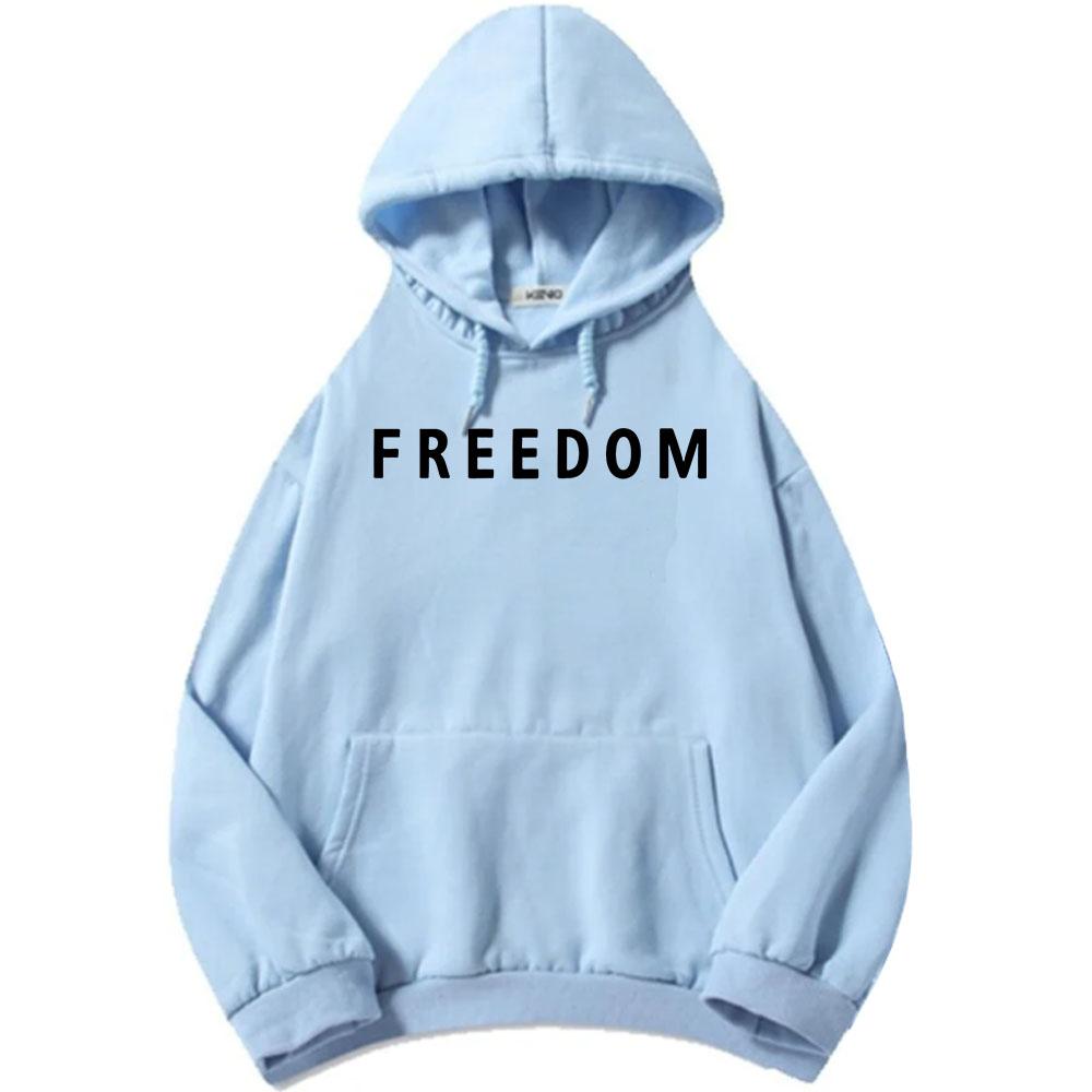 Charlie Kirk Freedom Letter Print Hoodies Fashion Unisex Streetwear Long Sleeve Casual Loose Sweatshirts for Men/Women Pullovers