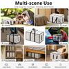 1Pc Heavy-Duty Waterproof Moving Storage Bag With Reinforced Handles And Zipper, Transparent Foldable Organizer Bag With Mesh Sides For Easy Viewing