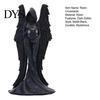 Dark Aesthetic Home Decor Gothic Faceless Witch Reaper Resin Statue, Vintage Black Robed Grim Figurine, Matte Scythe Figurine Desktop Ornament
