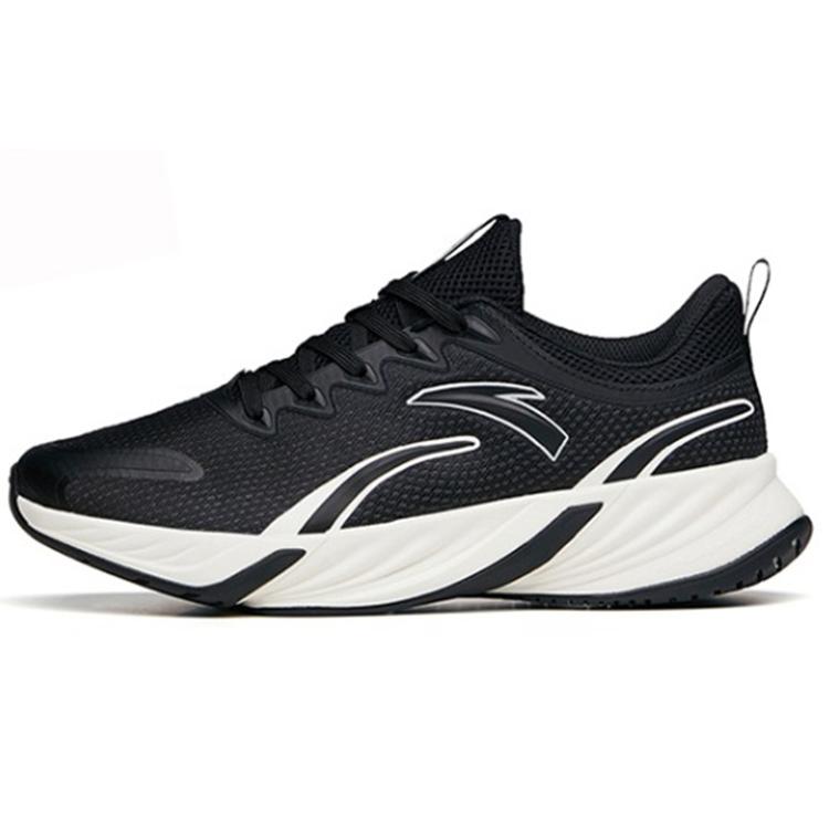 New Anta Cushioning Lightweight Abrasion Resistant Slip Resistant Low Top Running Shoes Women's Black 122145523-6