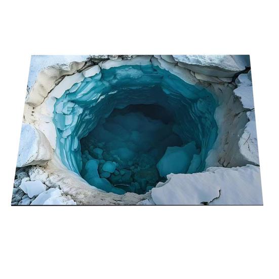 Optical Illusion Floor Mat 3D Bottomless Pit Entrance Hole Area Rug Realistic Rug Non-Slip Doormat