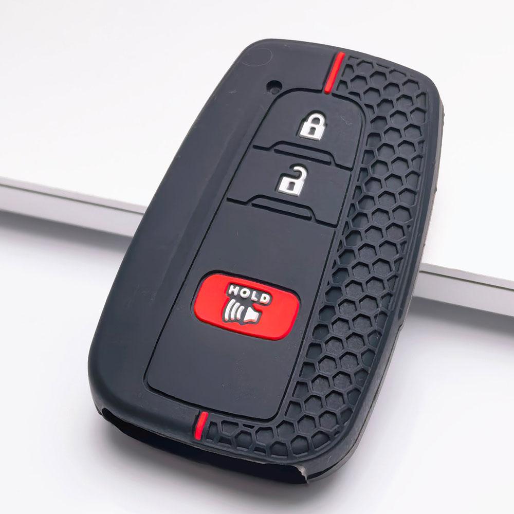 Silicone Key Fob Cover fit Toyota Camry Corolla RAV4 Highlander Avalon C-HR Prius 2018-2024 This Protective Case, Fits Toyota Camry Corolla RAV4 Prius