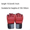 2 Pieces Boxing Gloves Red Half Finger PU Lightweight Sparring Gear Mitts for Unisex Women Men Adult