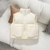 Kids Thickened Warm Stand Collar Padded Vest For Boys And Girls