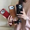 Pull Wrist Strap Bracket for Apple 17promax Mobile Phone Case iPhone16 Love Horse 15 Card Bag 14 Women