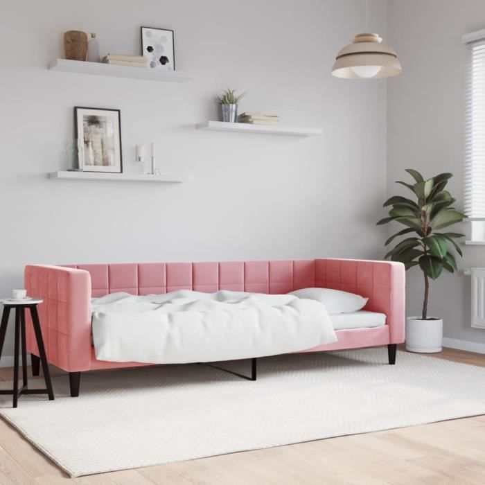 VidaXL Daybed Pink 80x200 Cm Velvet 354004