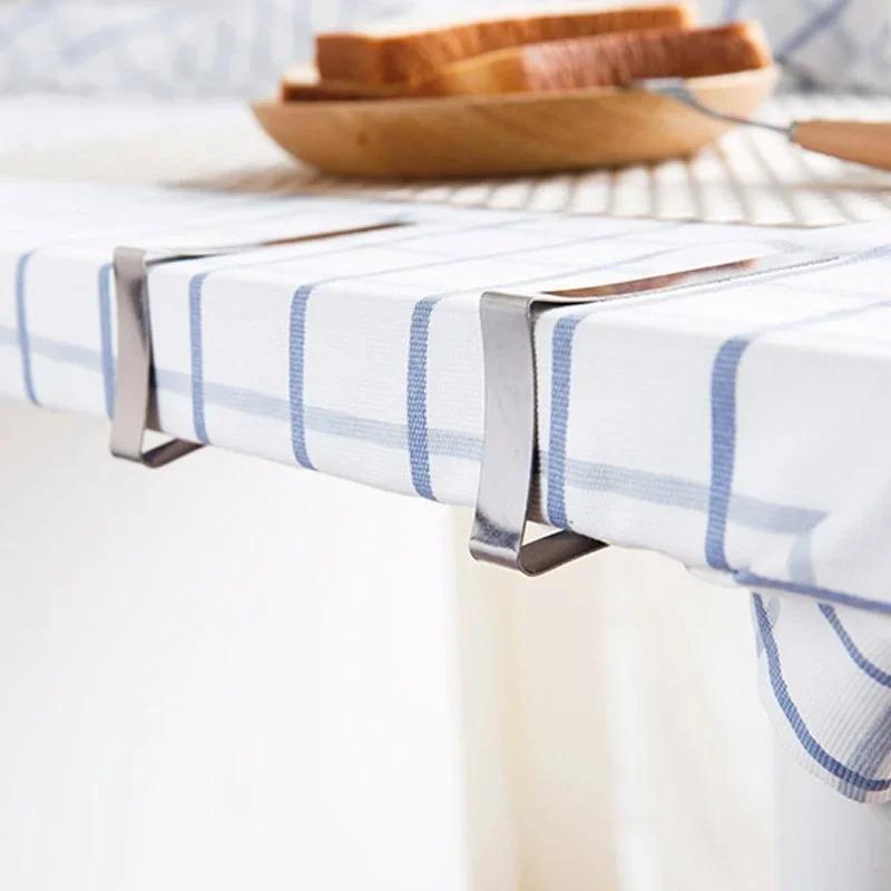 Stainless Steel Anti-Slip Tablecloth Clips Non-slip Tables Cover Securing Clamps Clip Wedding Camping Promenade Table Cover Clip